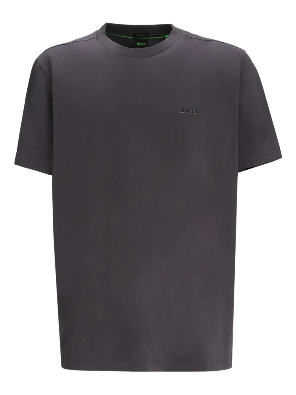 BOSS logo-embroidered cotton T-shirt | Grey | Image 1
