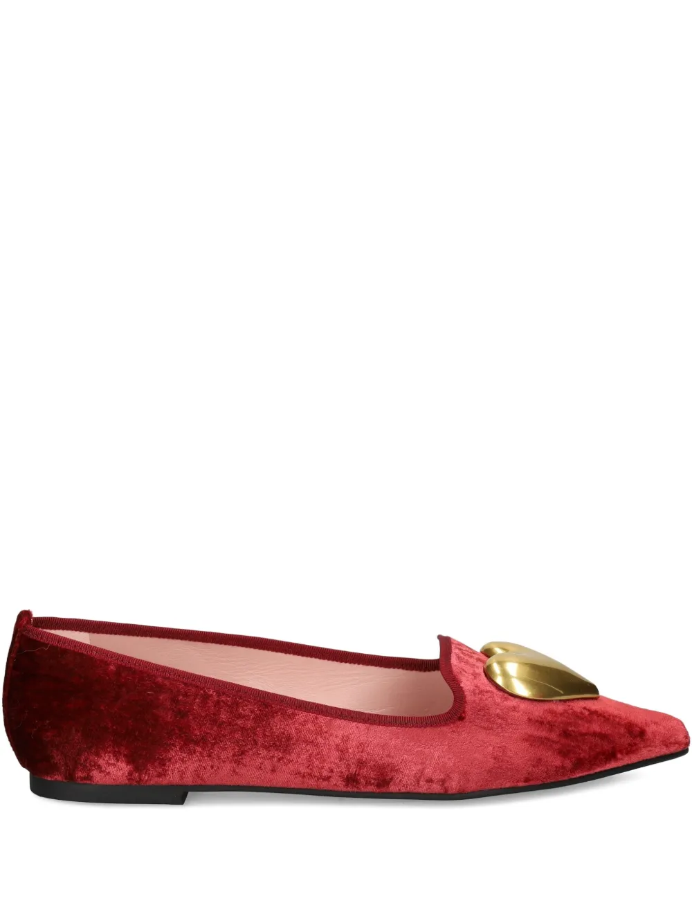 Pretty Ballerinas Ella heart-embellished ballet flats | Red | Image 1