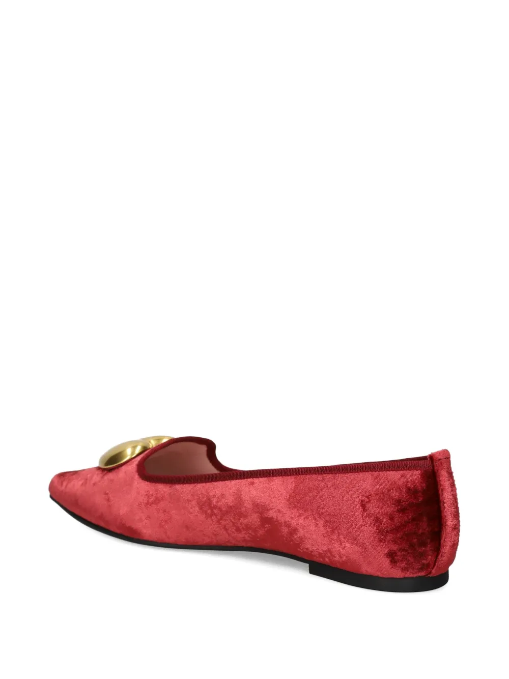 Pretty Ballerinas Ella heart-embellished ballet flats Red