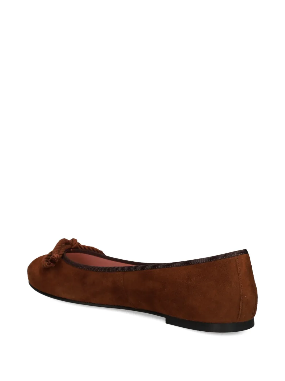 Pretty Ballerinas Rosario bow-detail suede ballet flats Brown