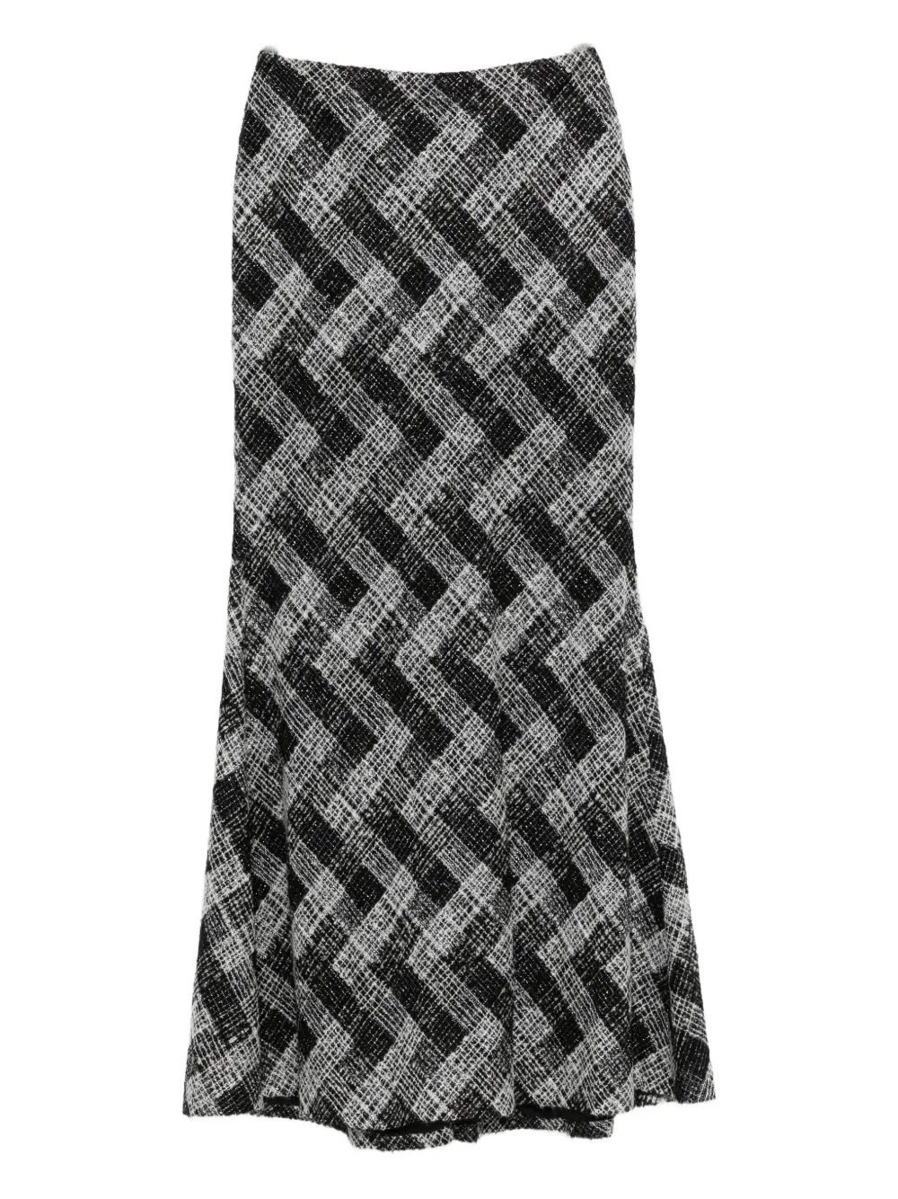 Elie Saab Chevron Skirt In Gray