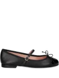 Pretty Ballerinas Irma cap-toe bow ballet flats - Black