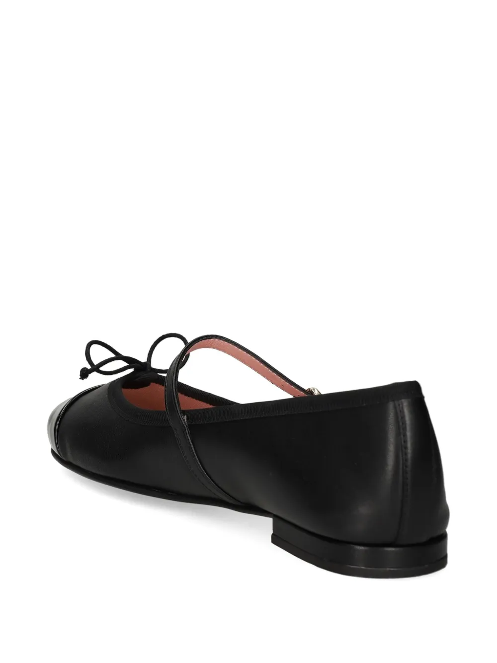 Pretty Ballerinas Irma cap-toe bow ballet flats Black
