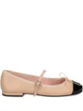 Pretty Ballerinas Irma cap-toe bow ballet flats - Neutrals