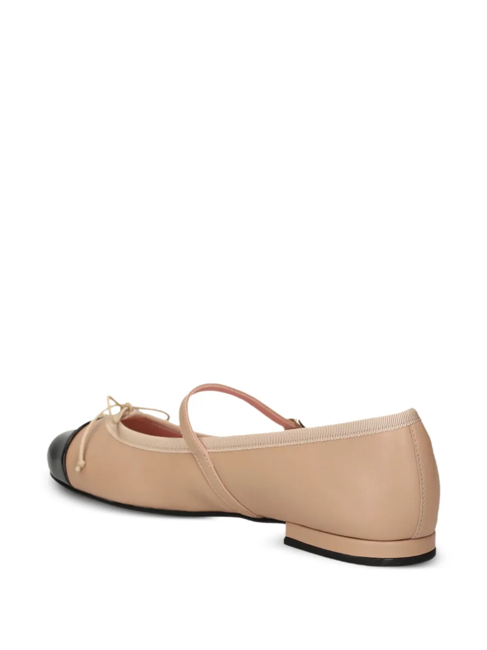 Pretty Ballerinas Irma cap-toe bow ballet flats Neutrals