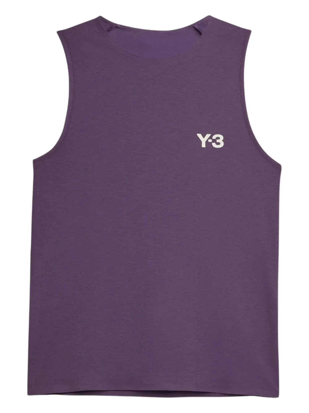 Y-3 logo-print cut-out performance top | Purple | Image 1