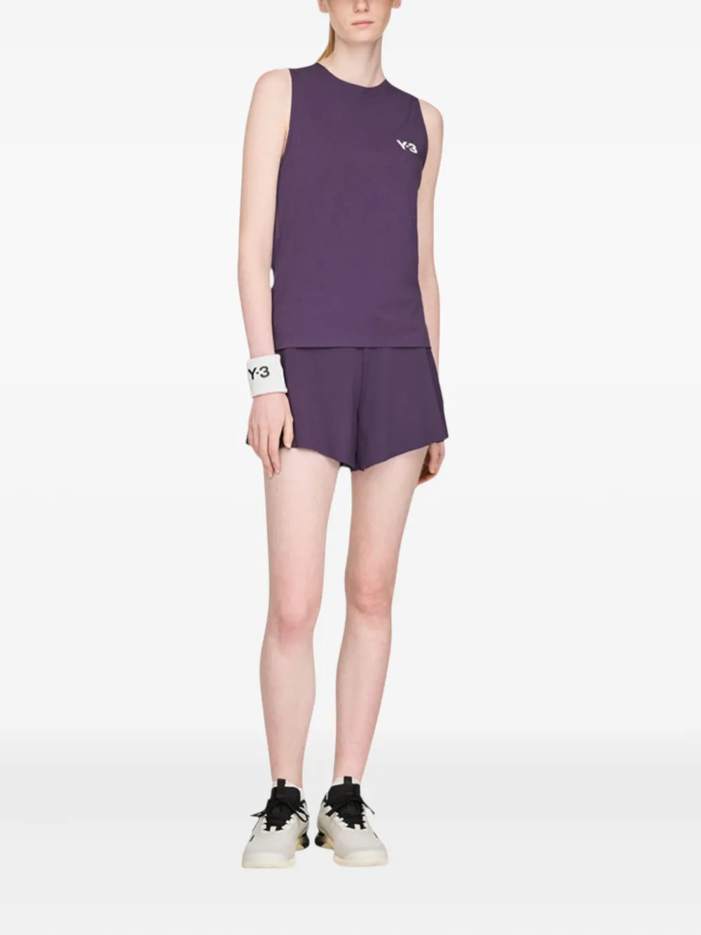 Y-3 logo-print cut-out performance top | Vests & Tank Tops | Image 2