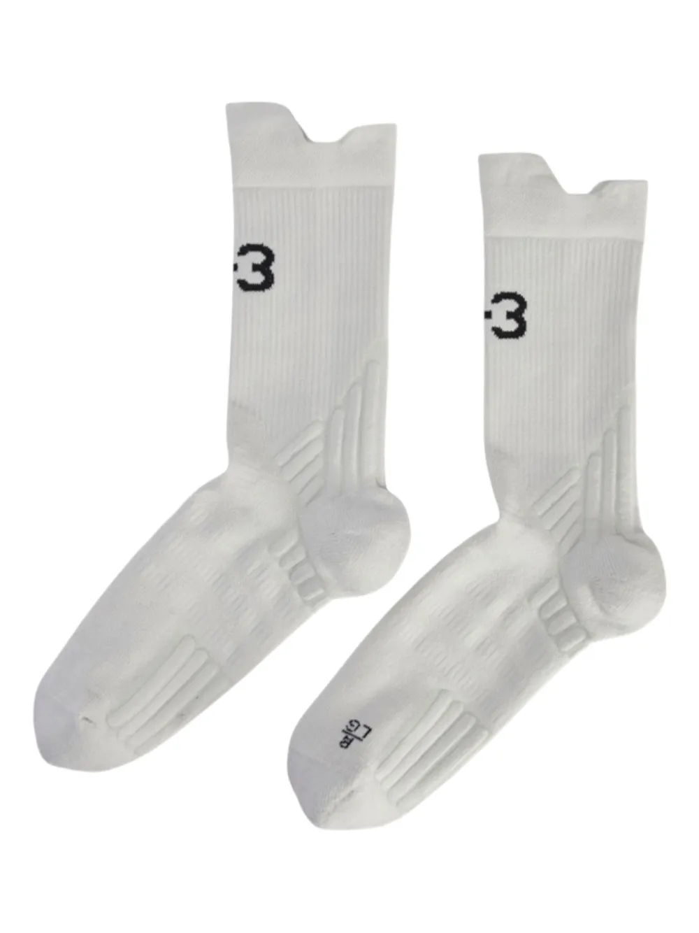 Y-3 logo-detail crew socks | White | Image 1