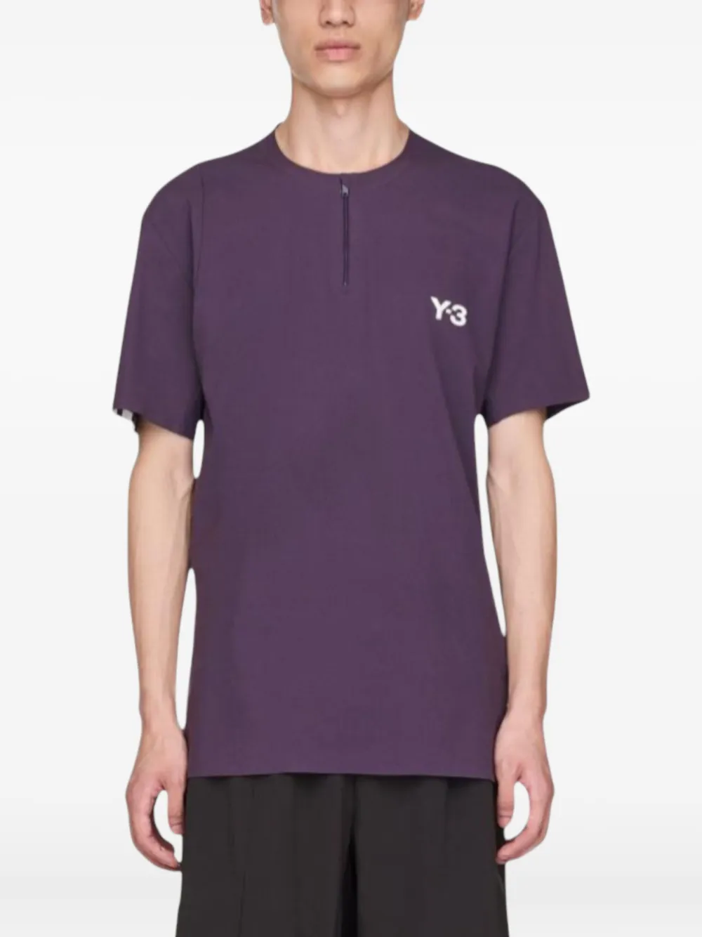 Y-3 Purple Us Open Tennis Freelift Zip Pro T-shirt In Purple