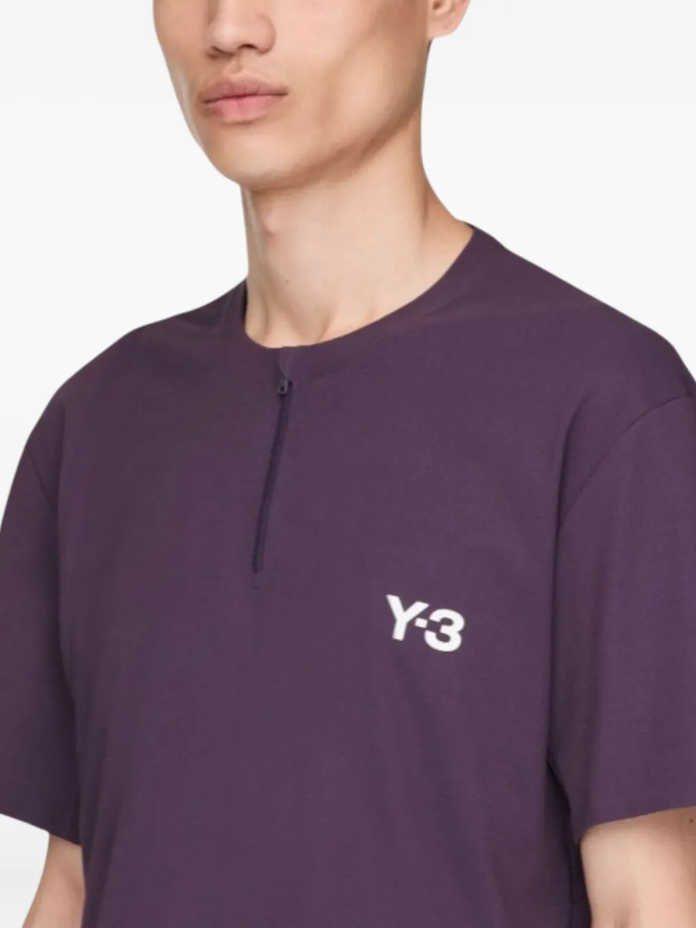 Y-3 Purple Us Open Tennis Freelift Zip Pro T-shirt In Purple