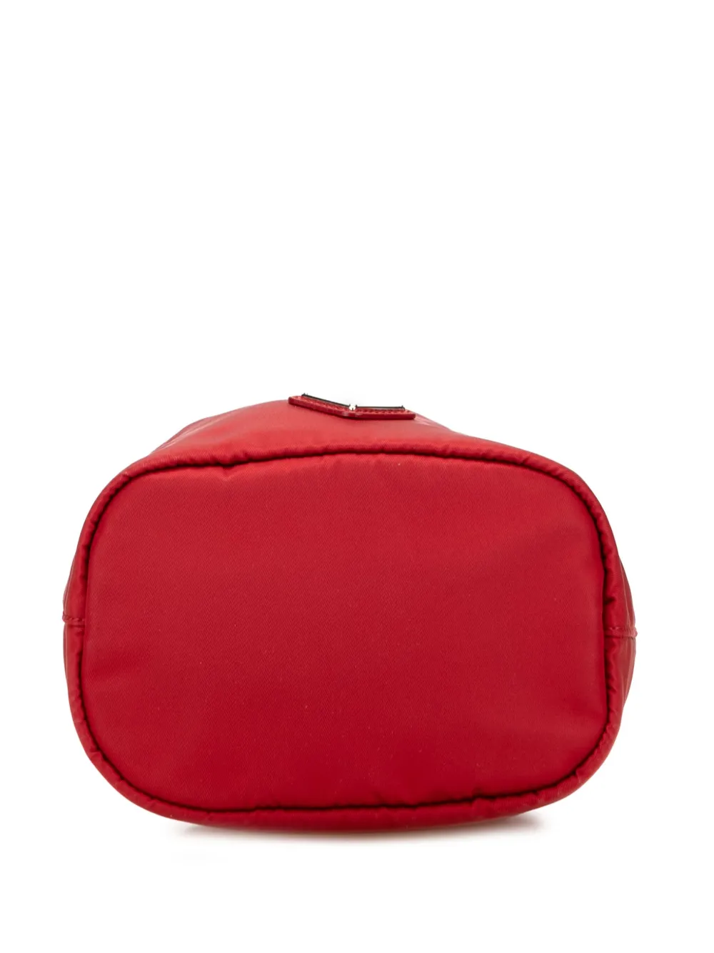Pre-owned Prada 2000-2013 Tessuto Drawstring Pouch Bucket Bag In Red