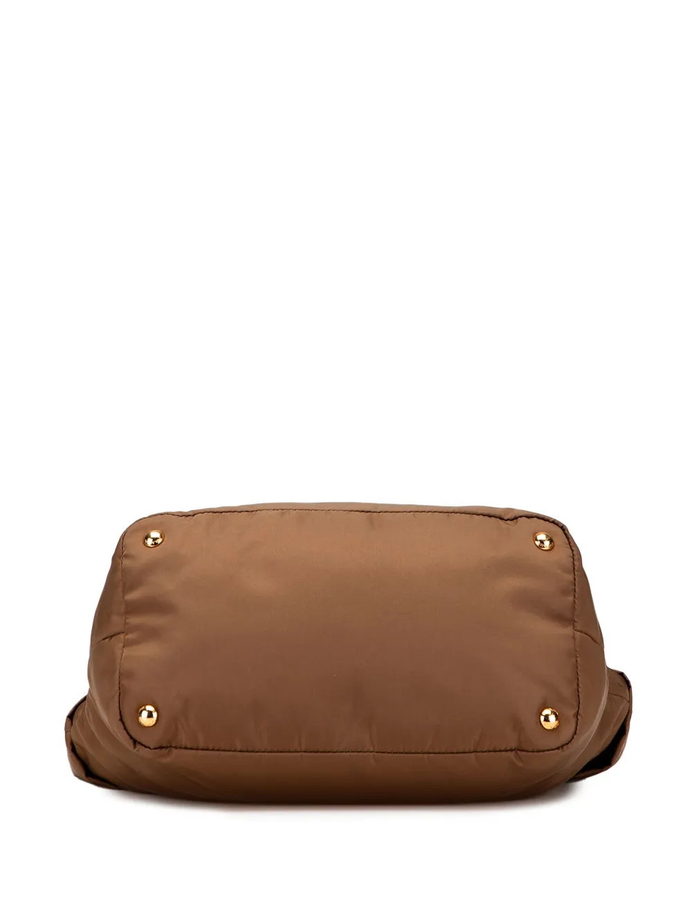 Pre-owned Prada 2013-2025 Tessuto Convertible Shopping Tote Satchel In Brown