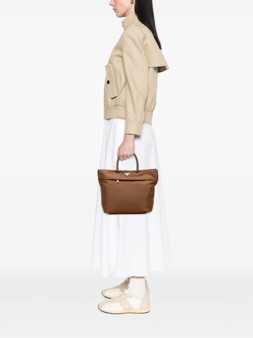Prada Pre-Owned 2013-2025 Tessuto Convertible Shopping Tote satchel | Pre-Owned | Image 2