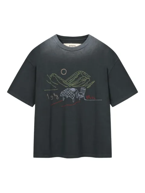 ROUGH. T-Shirt mit Logo-Stickerei