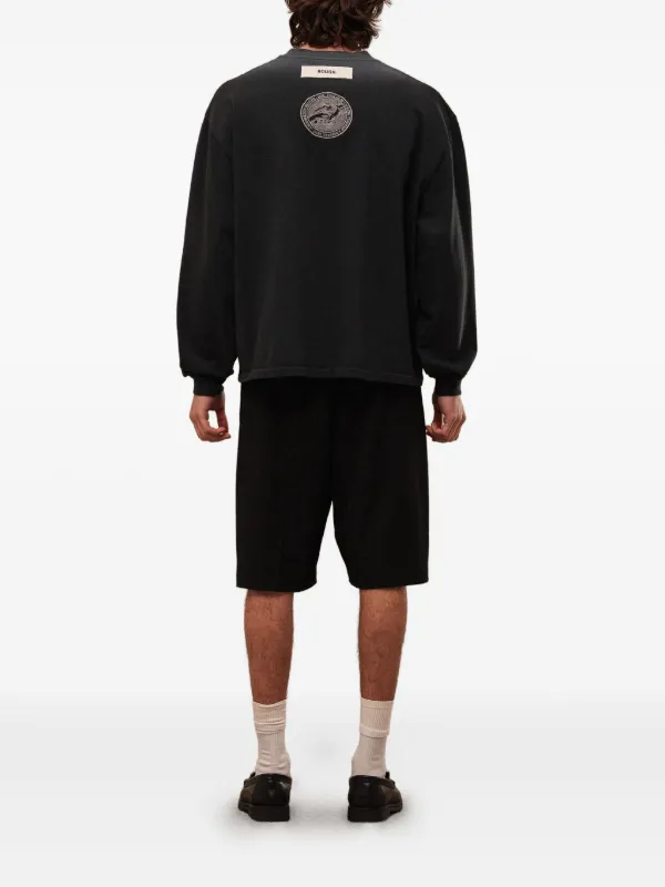 ROUGH. graphic-print long-sleeve T-shirt | Black | FARFETCH
