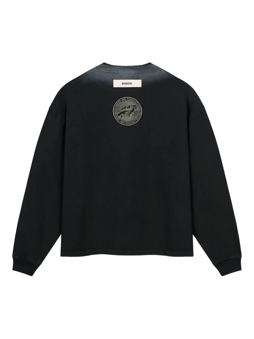 ROUGH. T-shirt met grafische print Zwart