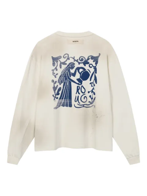 ROUGH. playera con logo estampado y manga larga