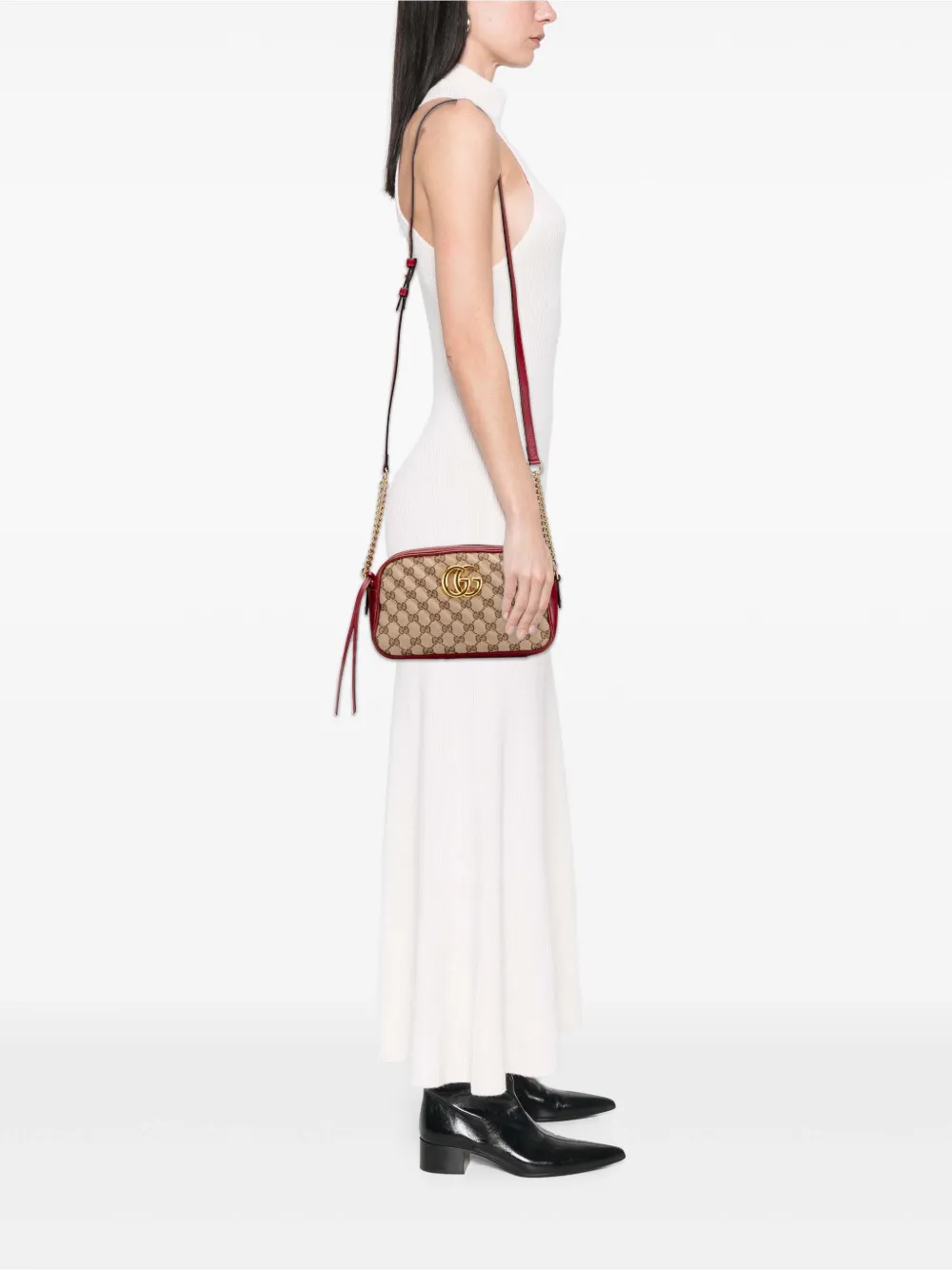 Gucci Pre-Owned 2016-2025 Small GG Marmont Matelasse Canvas crossbody bag | Pre-Owned | Image 2