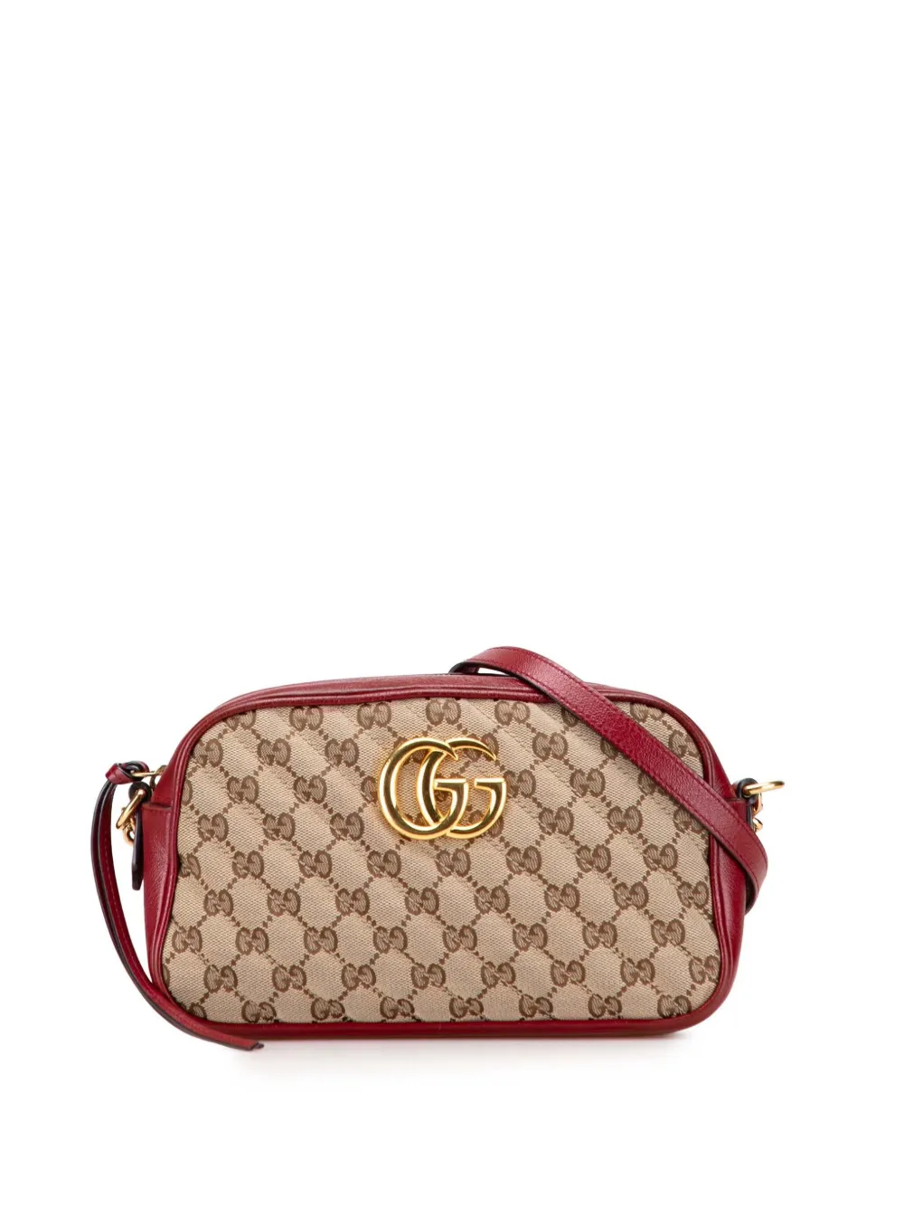 Gucci Pre-Owned 2016-2025 Small GG Marmont Matelasse Canvas crossbody bag | Brown | Image 1