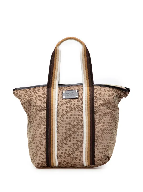 Fendi Pre-Owned 2010-2025 マイクロ ズッキーノ ナイロン Fendi Pre-Owned 2010-2025 マイクロ ズッキーノ ナイロン