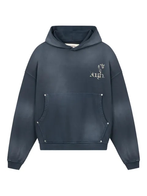 ROUGH. floral-print pocket hoodie