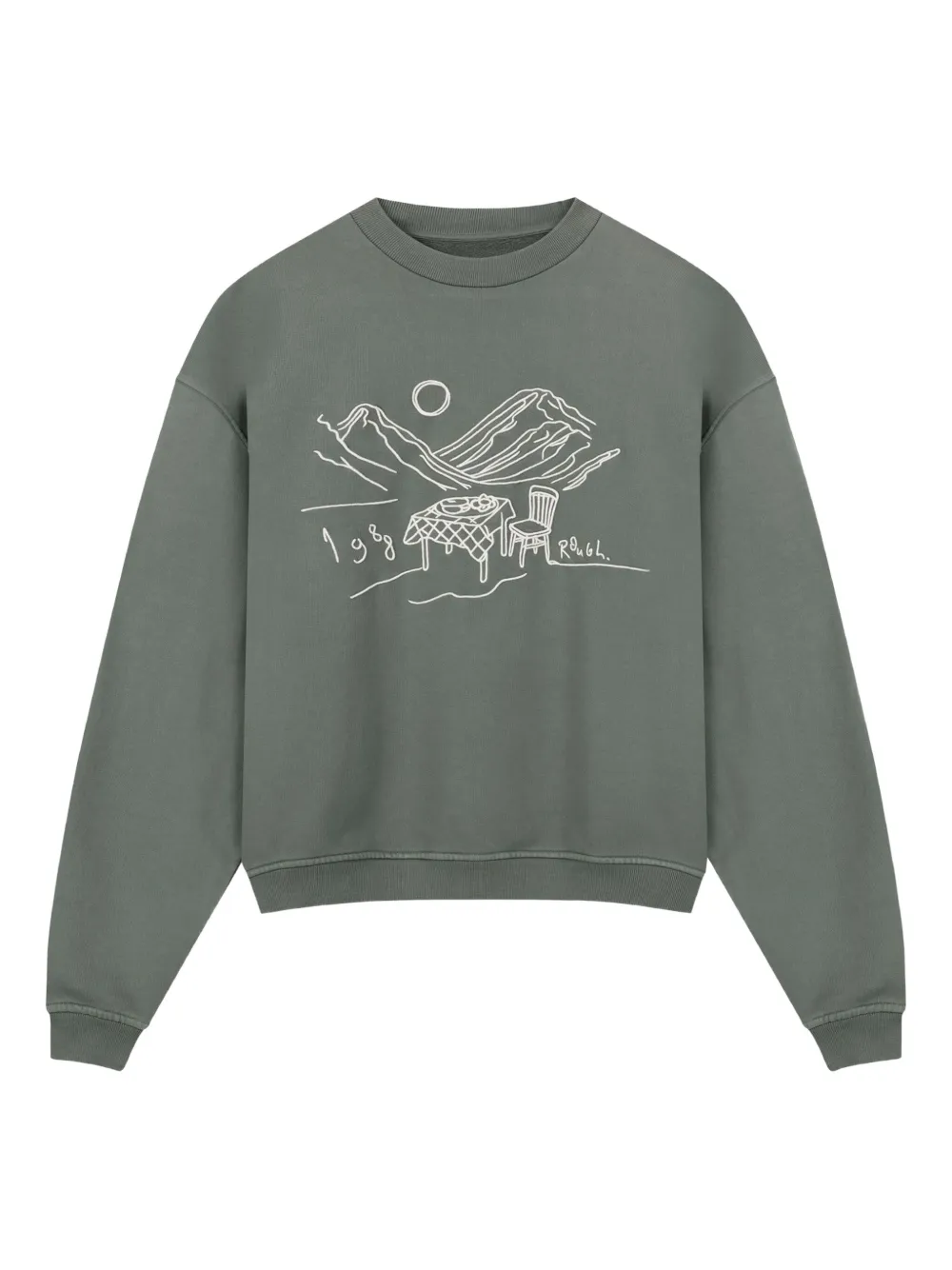 ROUGH. landscape-print cotton sweatshirt | Grey | Image 1