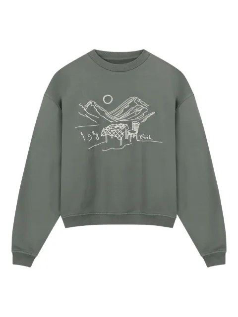 ROUGH. landscape-print cotton sweatshirt