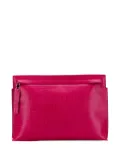 Loewe Pre-Owned 2016 Large Linen Embossed Patent Anagram Repeat T Pouch clutch bag - Pink