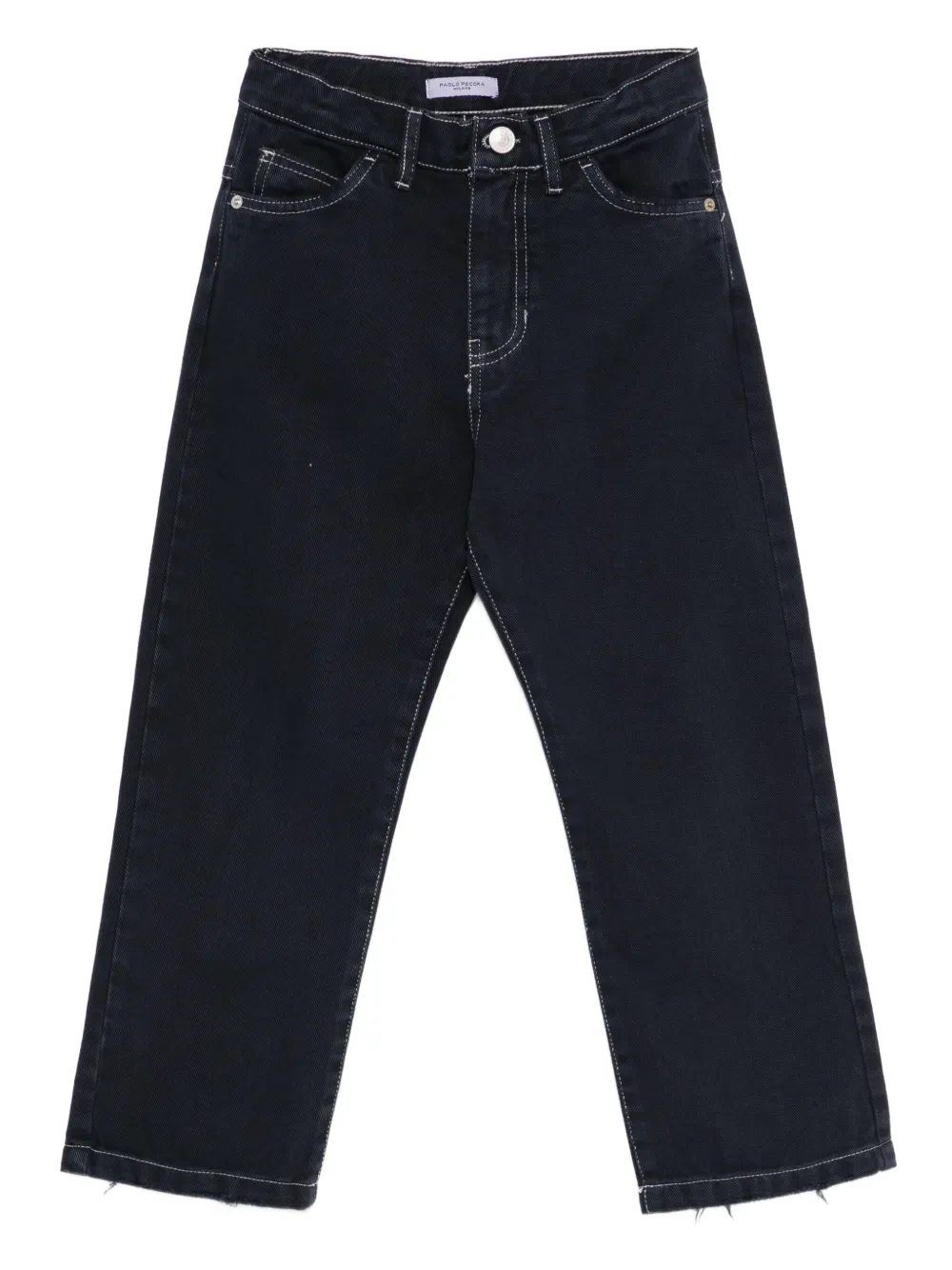 Paolo Pecora Kids contrast-stitch jeans - Blu