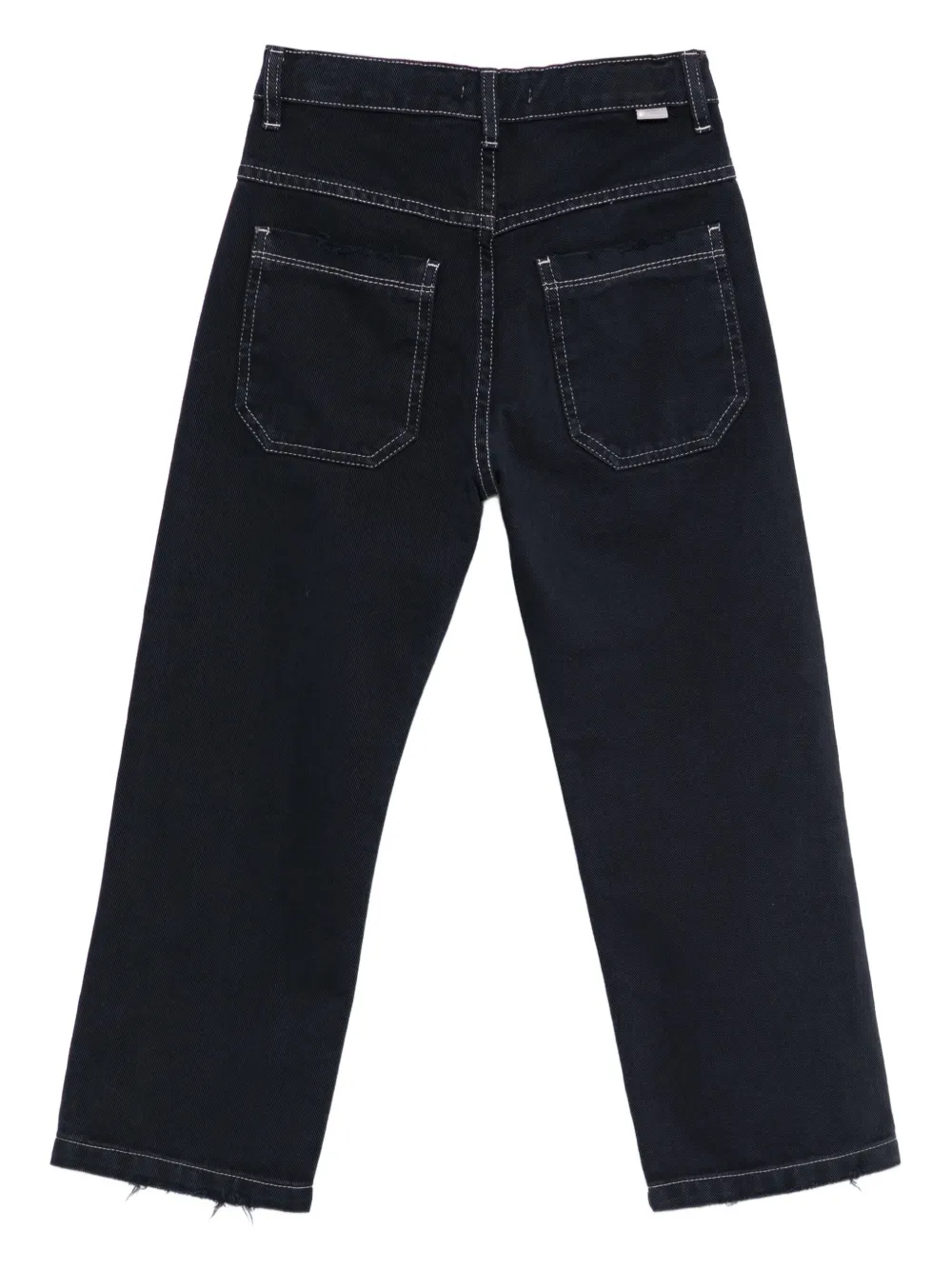 Paolo Pecora Kids Jeans met contrasterende stiksels Blauw