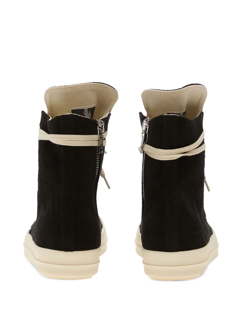Rick Owens DRKSHDW lace-up zip-fastening sneakers Black