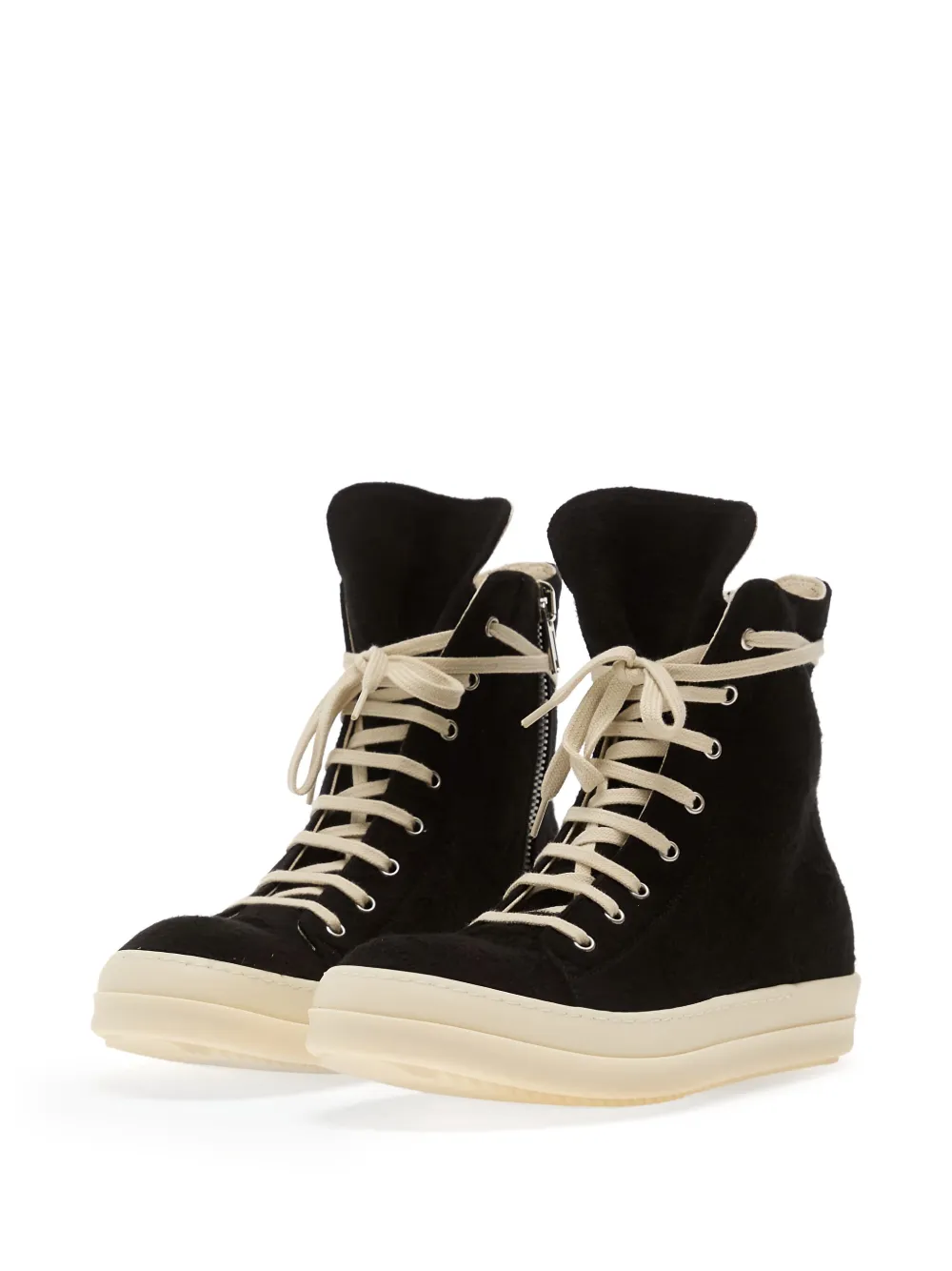 Rick Owens DRKSHDW lace-up zip-fastening sneakers Black