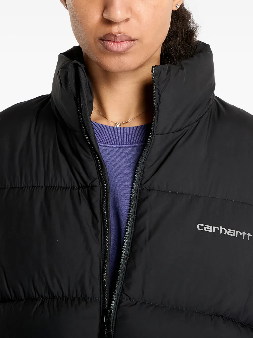 Carhartt Flap-pocket Quilted Gilet In Black