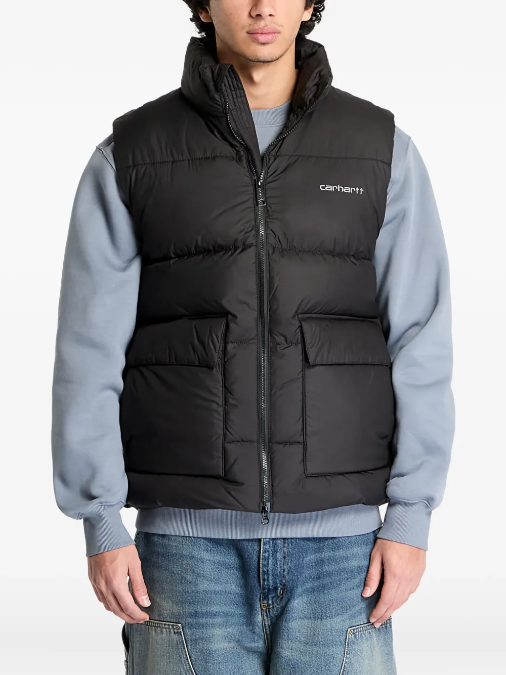 Carhartt Flap-pocket Quilted Gilet In Black