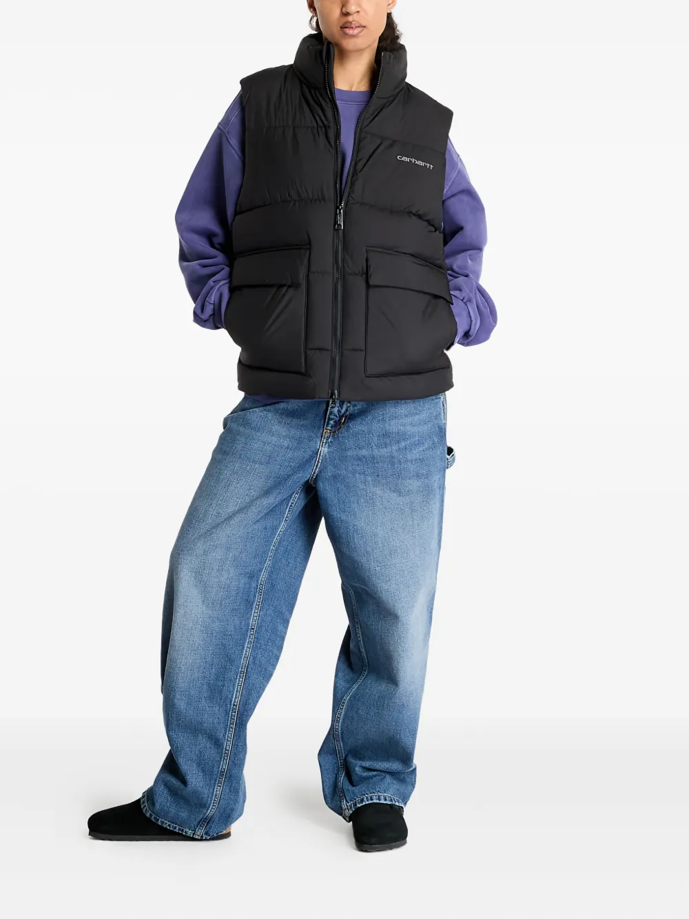 Carhartt Flap-pocket Quilted Gilet In Black