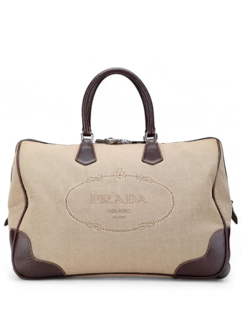Prada Pre-Owned 2010-2025 Canvas Canapa Logo travel bag