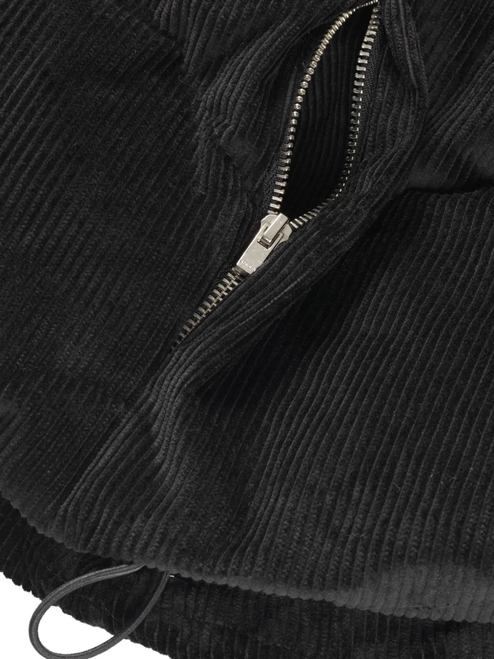 Rough Corduroy Gilet In Black