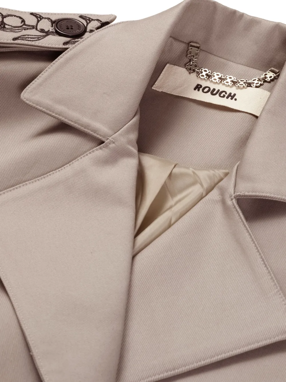 ROUGH. Cropped jack met dubbele rij knopen Groen