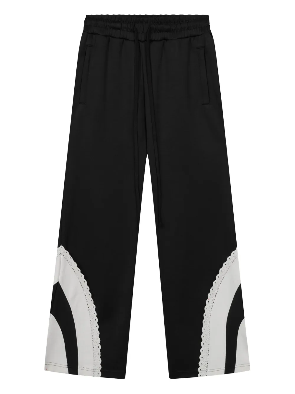 ROUGH. contrast side-pockets track pants | Black | Image 1