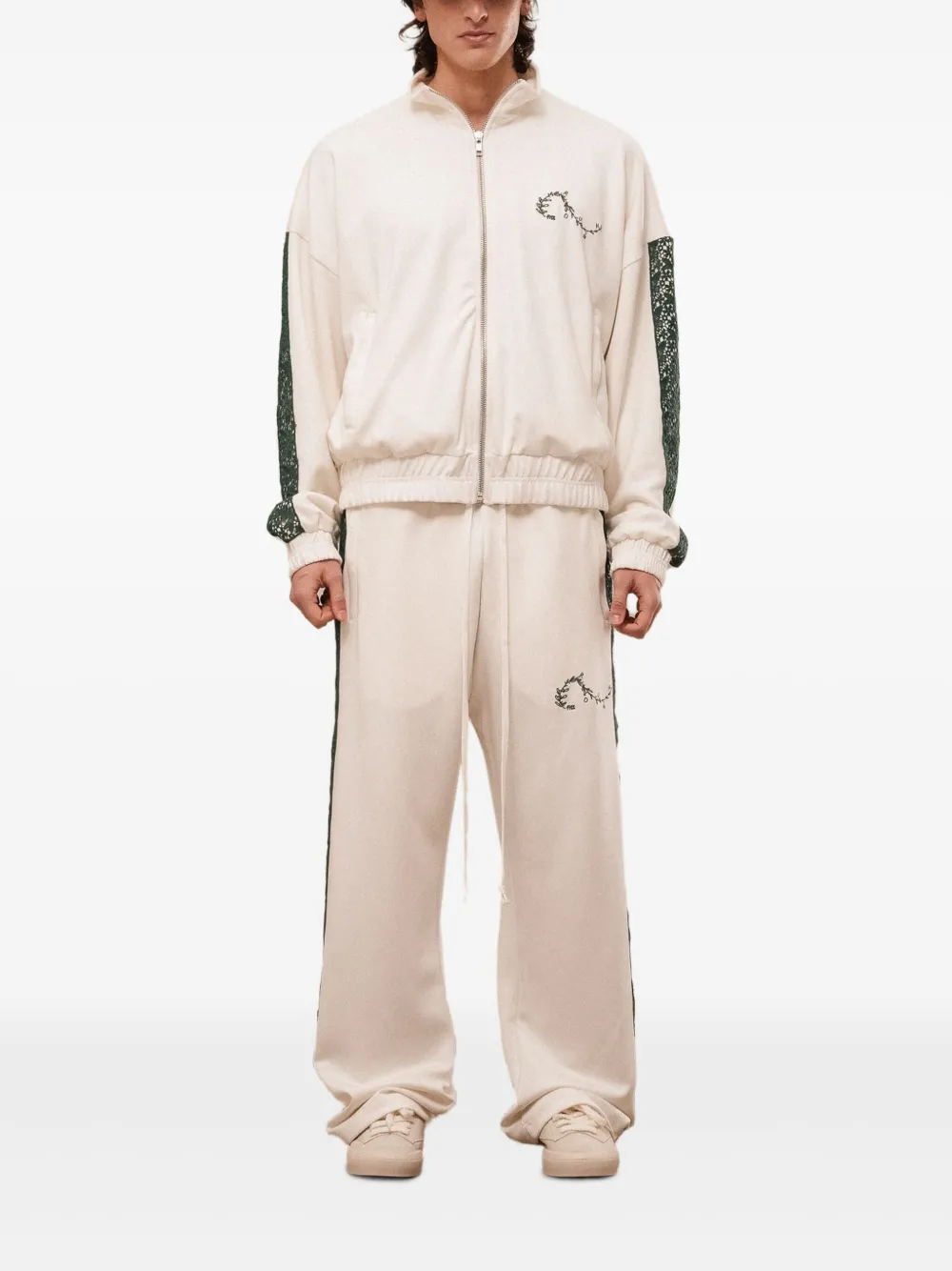 ROUGH. lace-insert side-stripe track pants | Sweatpants | Image 2