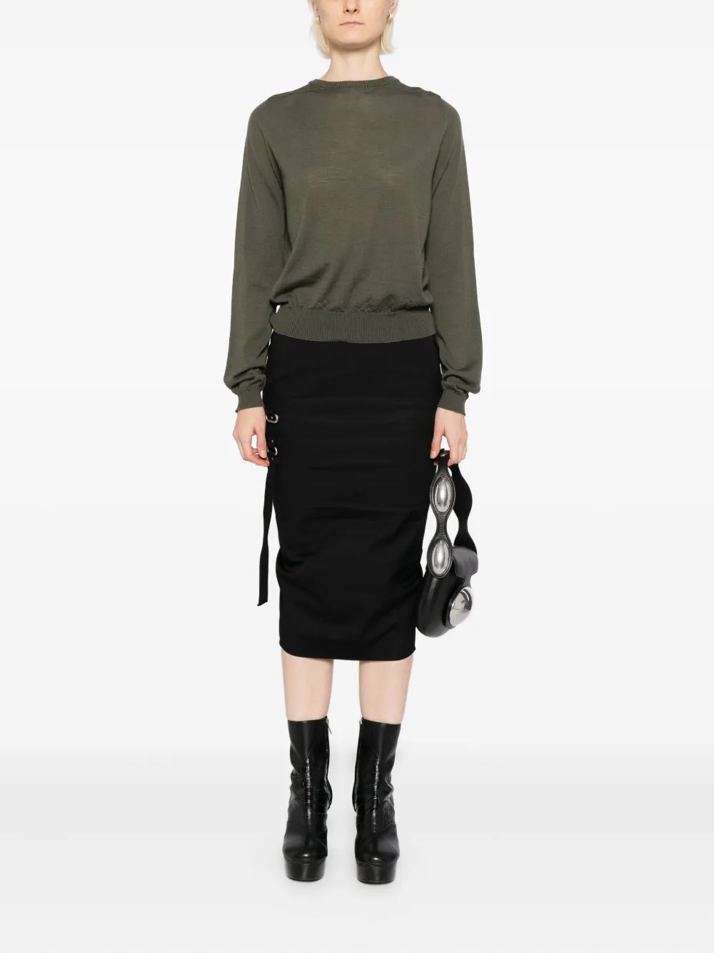 Rick Owens Biker Level Top In Green