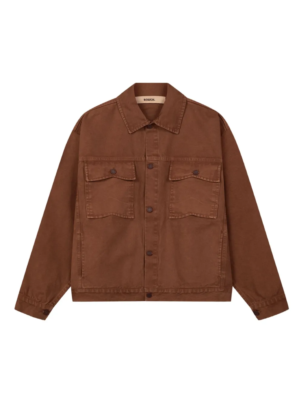 Rough Patch-pocket Jacket In Brown