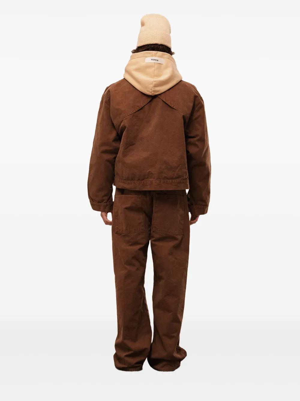 Rough Patch-pocket Jacket In Brown