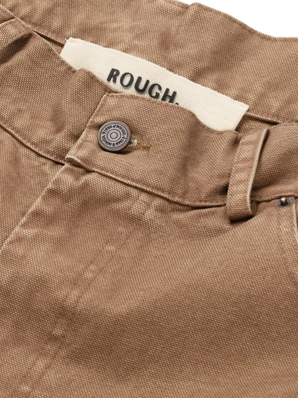 Rough Patch-pocket Jeans In Brown