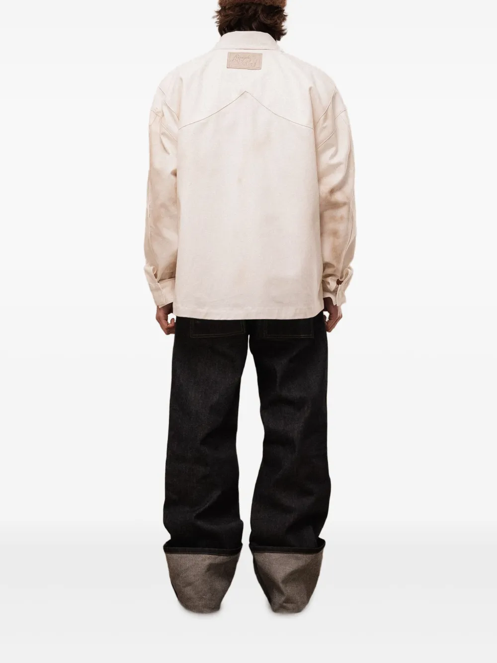 Rough Patch-pocket Shirt In Neutral