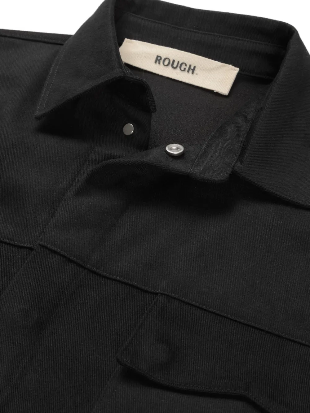 Rough Graphic-print Pocket-detail Shirt In Black