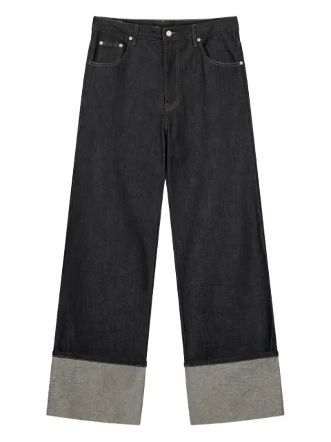 ROUGH. cuffed five-pocket denim jeans