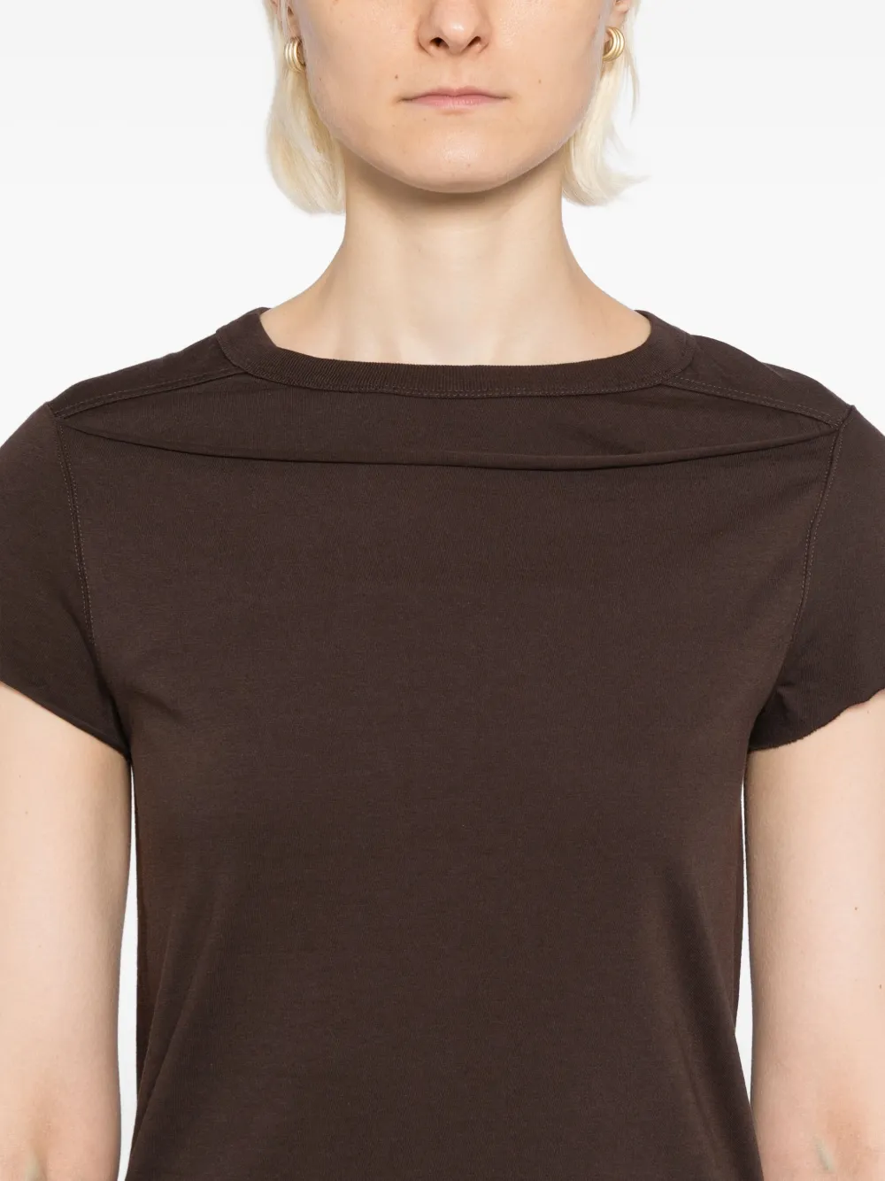Rick Owens Level T-shirt In Brown