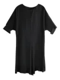 Yohji Yamamoto boat-neck rolled-sleeve midi dress - Black