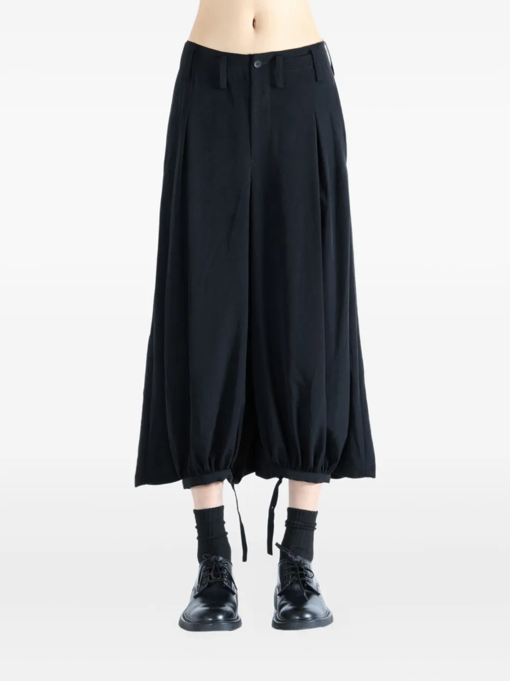 Yohji Yamamoto pleated balloon trousers - Zwart
